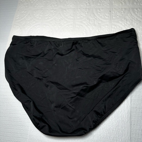 Aqua Green Swimsuit Bikini Bottom Ruched Sides Black XL - Picture 11 of 11